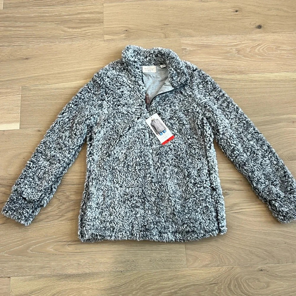 Jackets & Blazers - Women’s Sherpa Jacket Quarter Zip Teddy Fuzzy Cozy Soft Loungewear Outerwear
